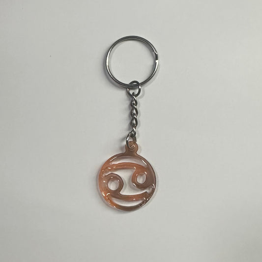 DaRoyal Resin Zodiac Keychains – Orange, Brown Color for Every Astrological Sign