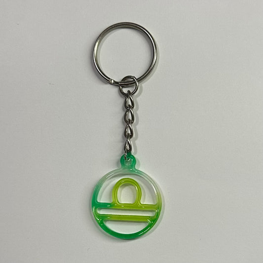 DaRoyal Resin Zodiac Keychains – Green Color for Every Astrological Sign