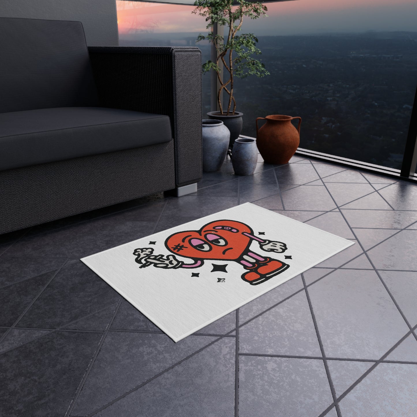 Outdoor Rug - F*ck Love Themed Rug