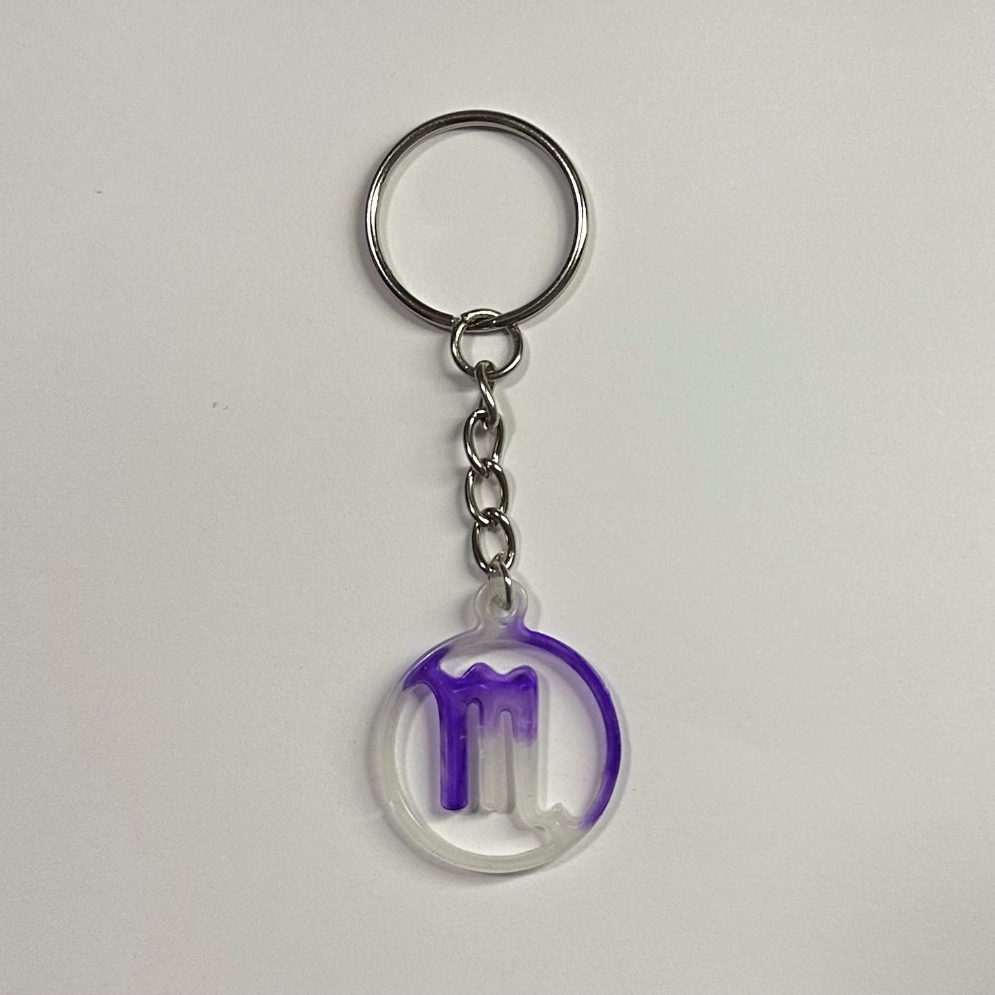 DaRoyal Resin Zodiac Keychains – Purple Color for Every Astrological Sign