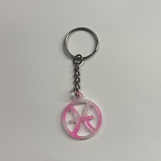 DaRoyal Resin Zodiac Keychains – Pink Color for Every Astrological Sign
