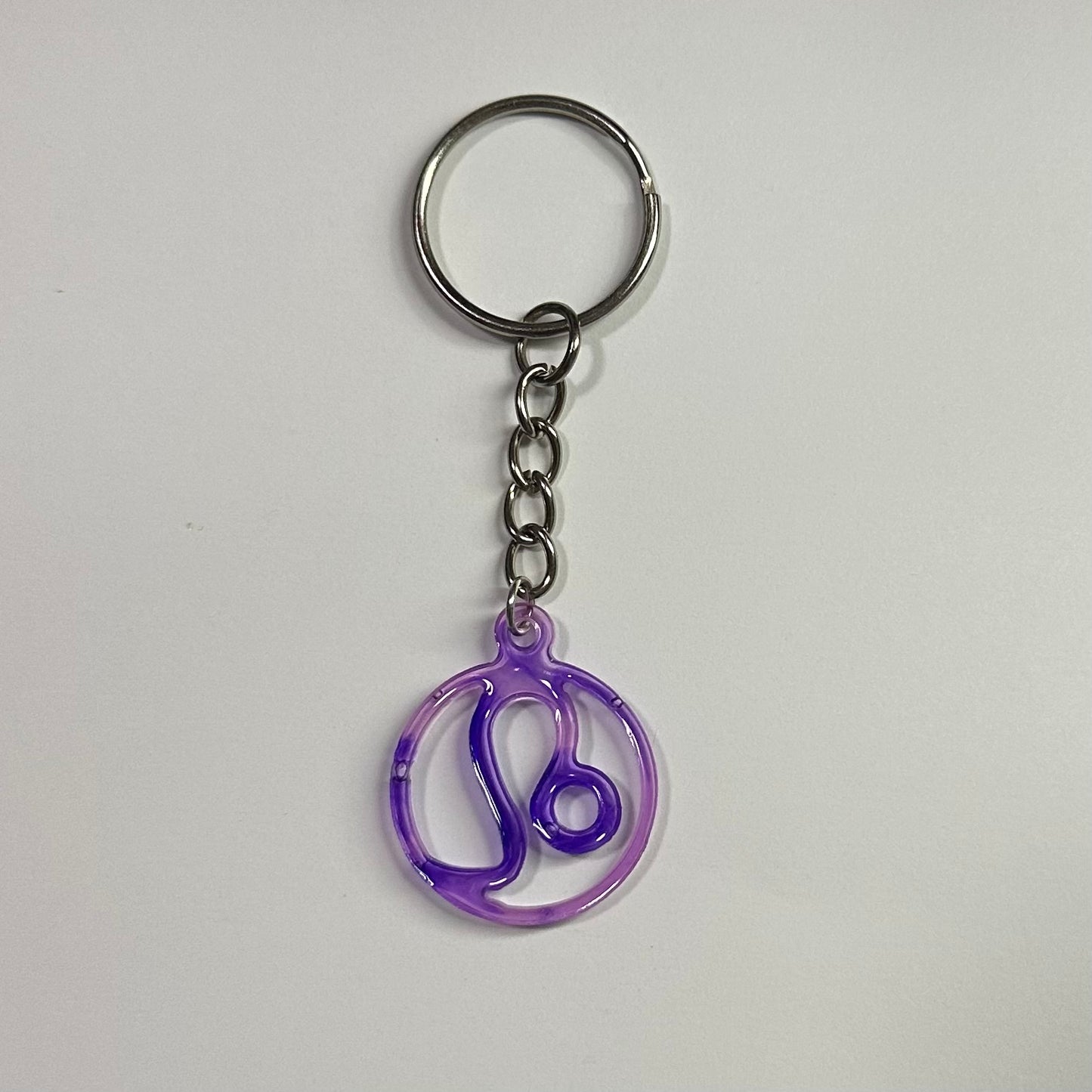 DaRoyal Resin Zodiac Keychains – Purple Color for Every Astrological Sign